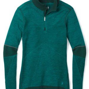 SMARTWOOL - WOMEN'S INTRAKNIT MERINO 250 THERMAL 1/4 ZIP in Peacock Size XS